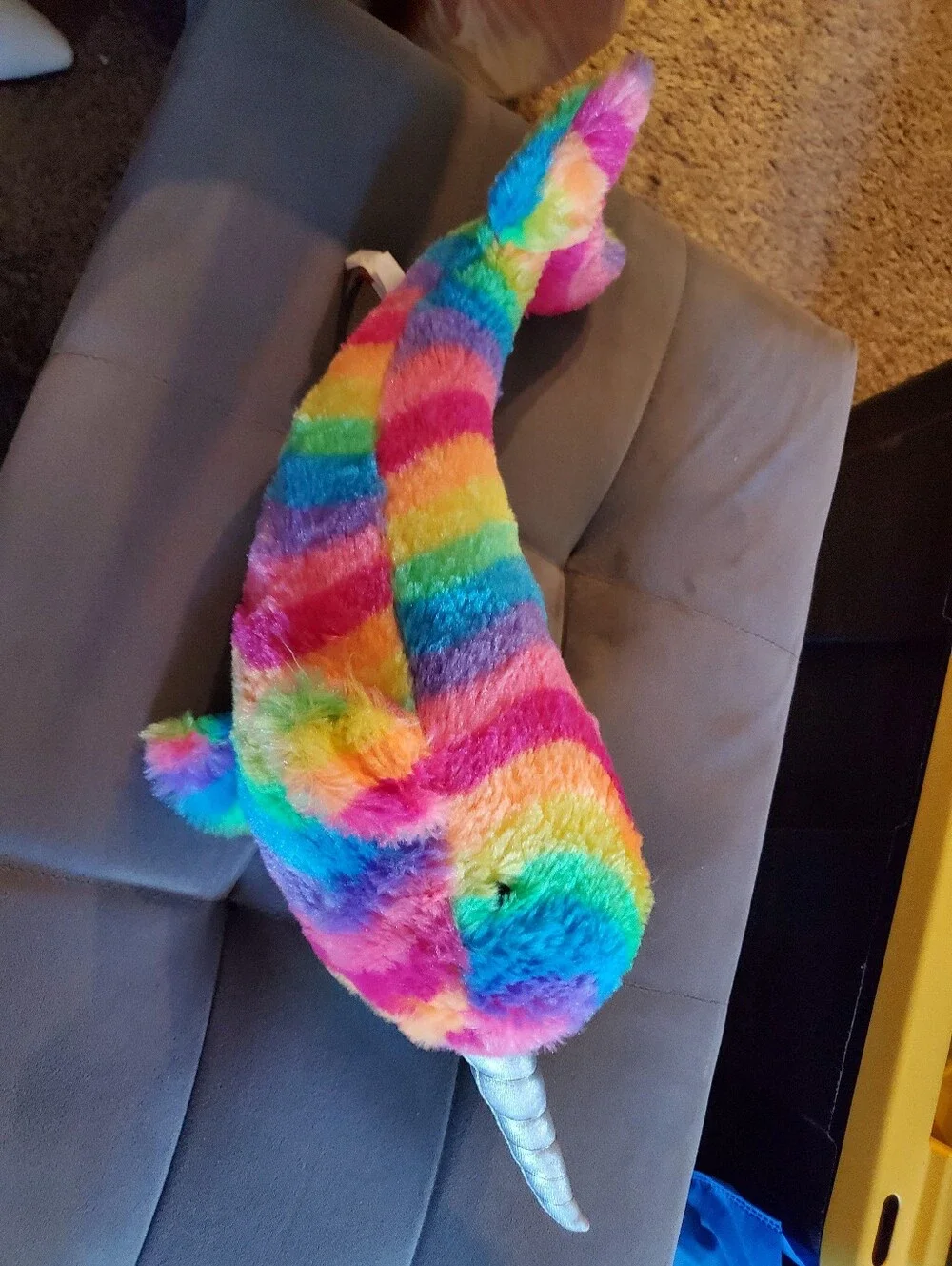 Douglas Rainbow Striped Narwhal Plush